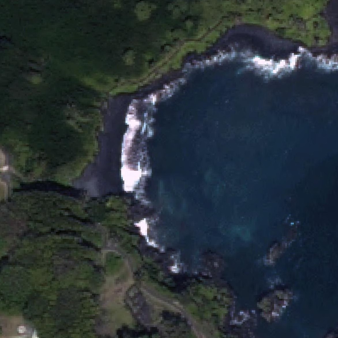 Aerial map of Black Sand Beach