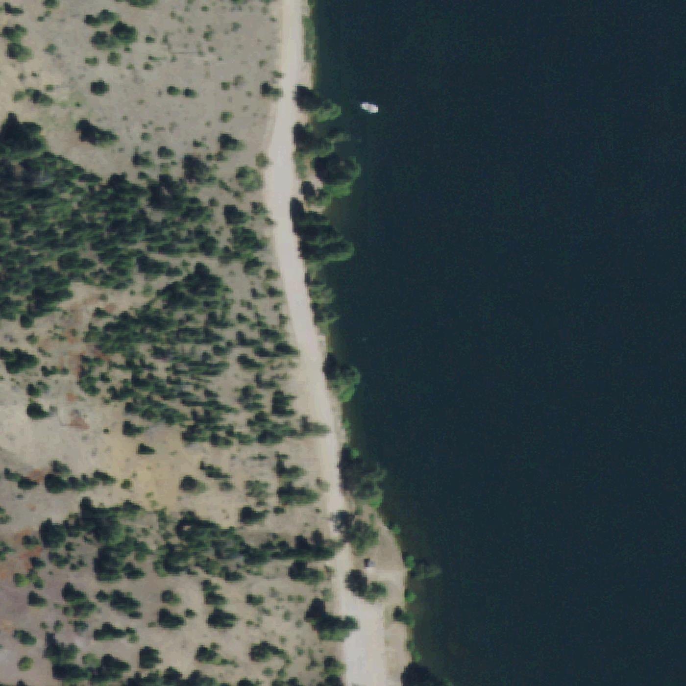 Aerial map of Black Sandy Beach