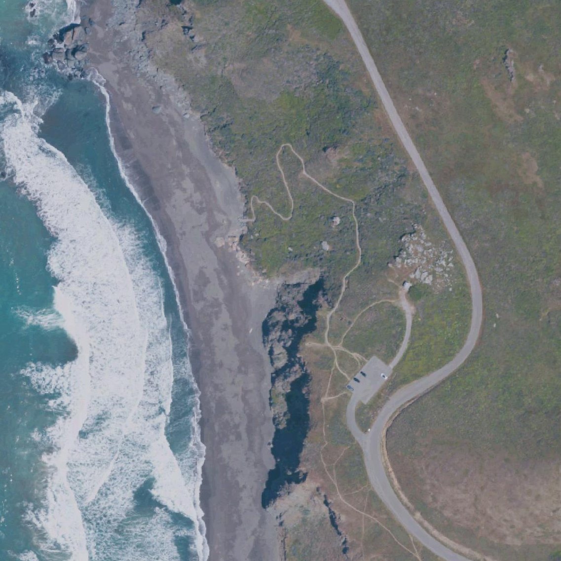 Aerial map of Blind Beach