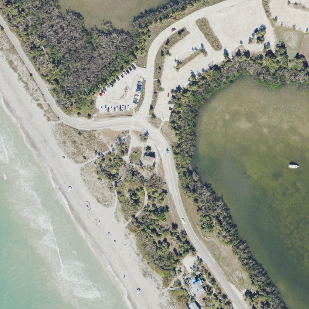 Aerial map of Blind Pass Beach
