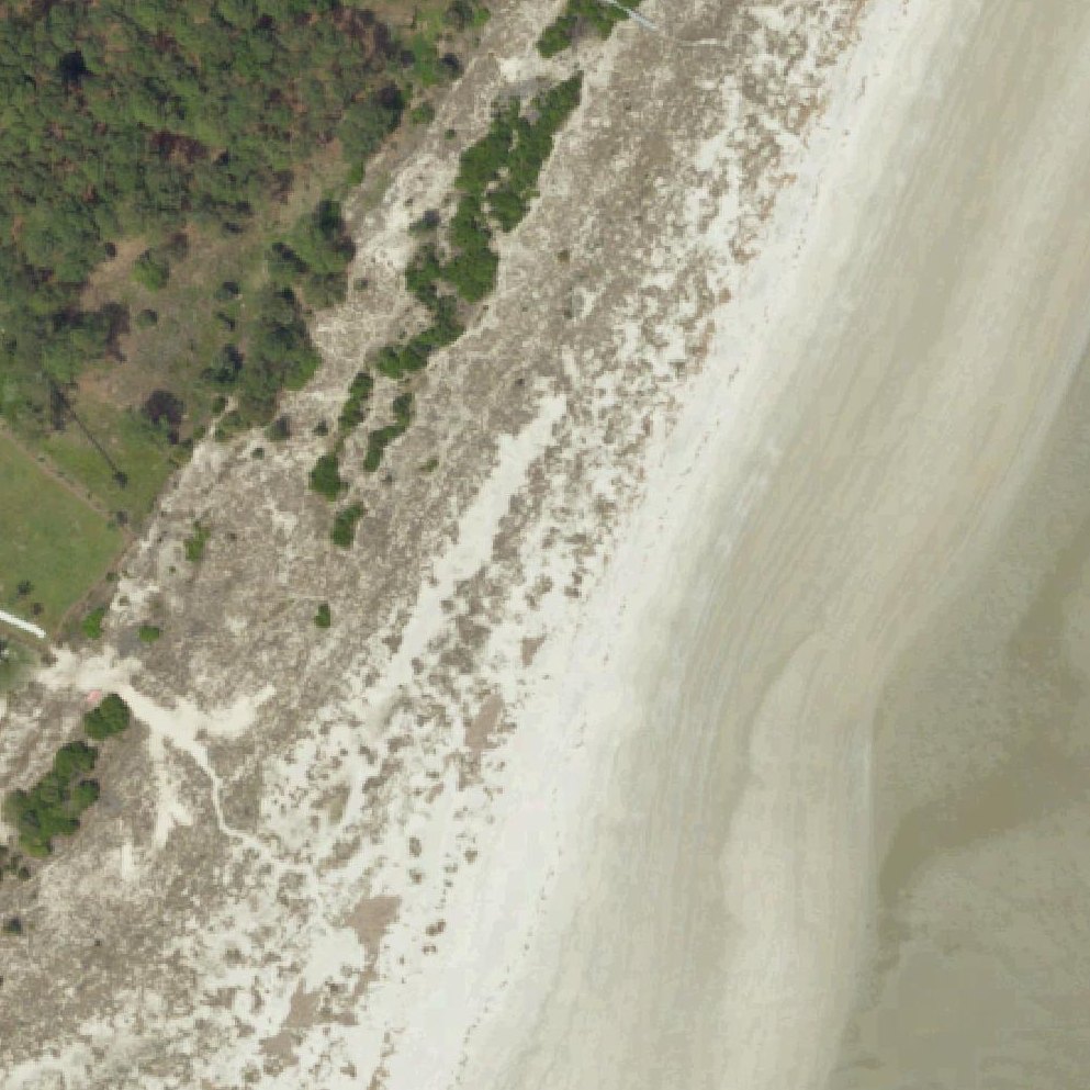 Aerial map of Bloody Point Beach