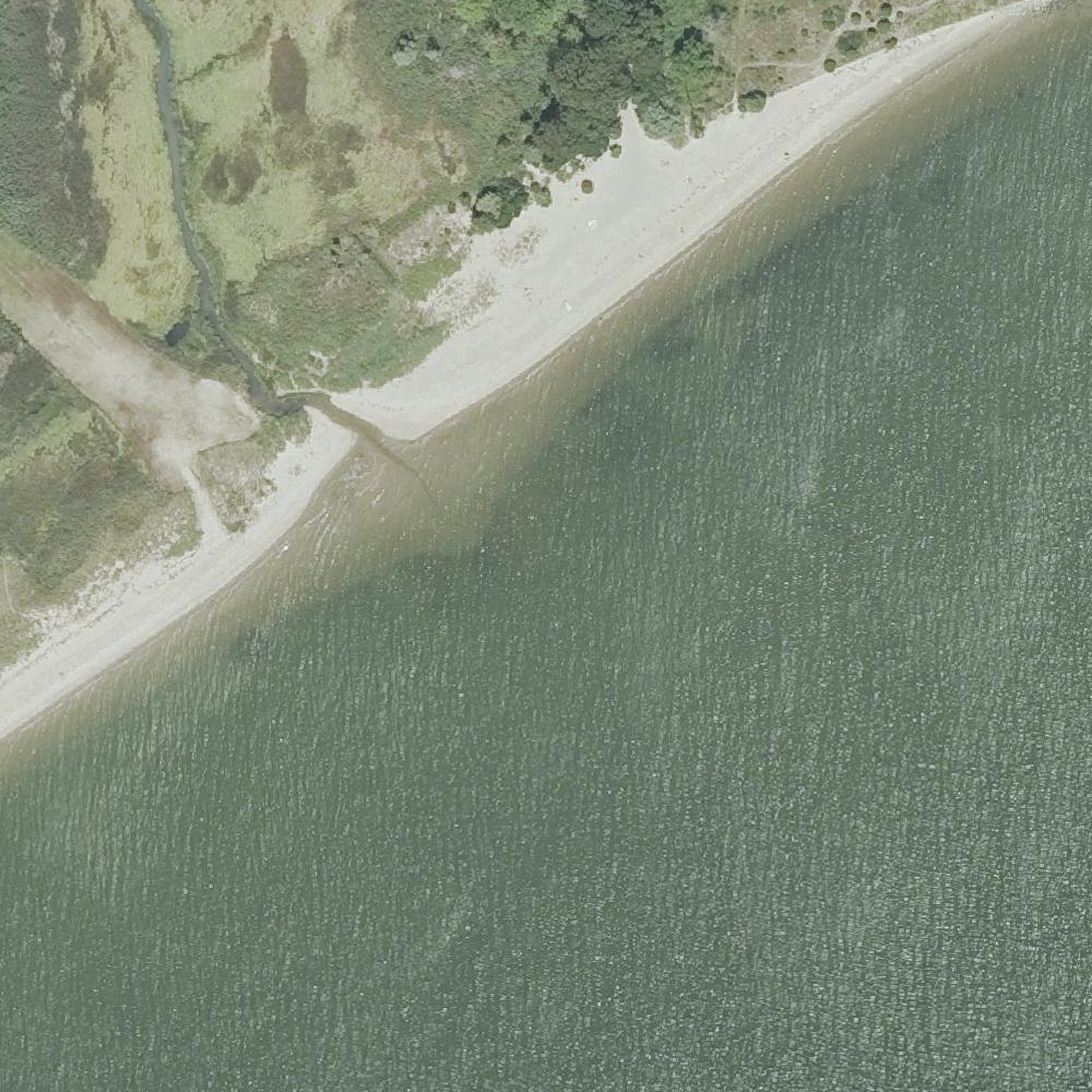 Aerial map of Blue Beach