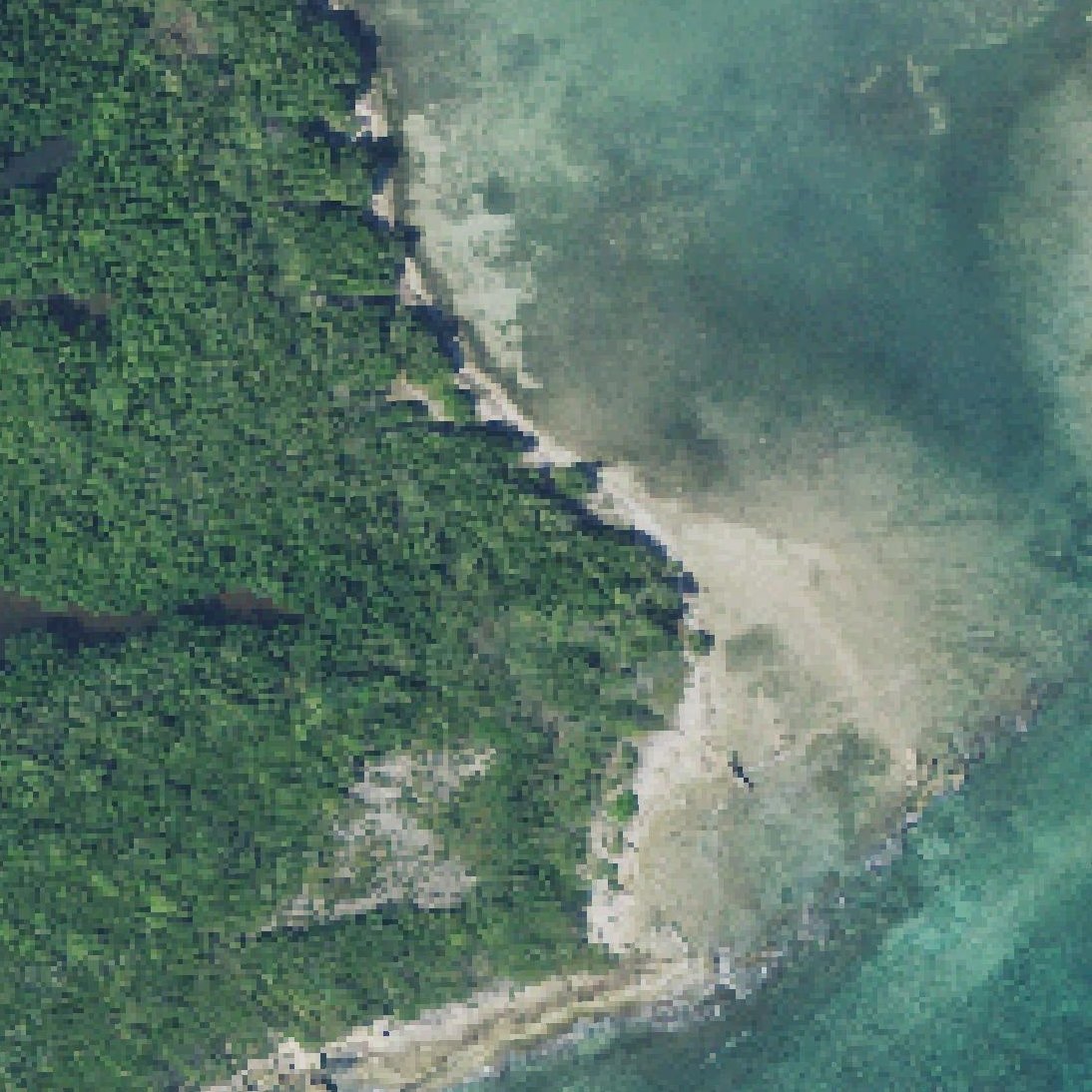 Aerial map of Blue Beach