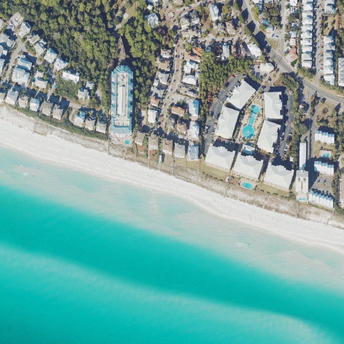 Aerial map of Blue Mountain Beach