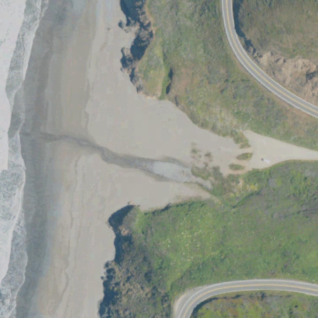 Aerial map of Blues Beach