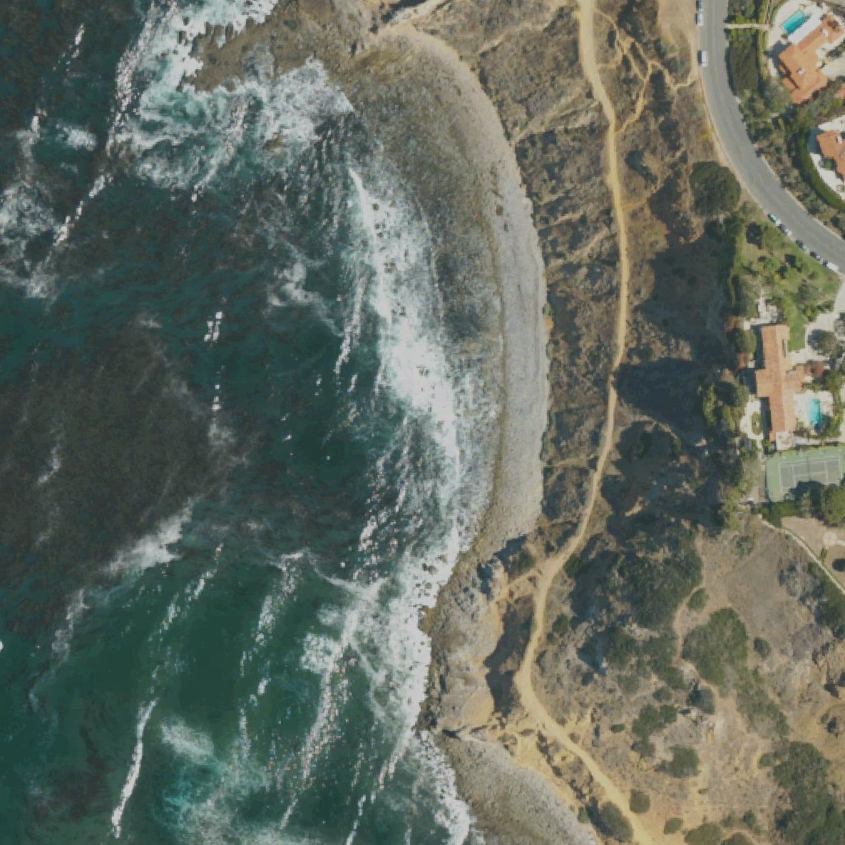 Aerial map of Bluff Cove Trail