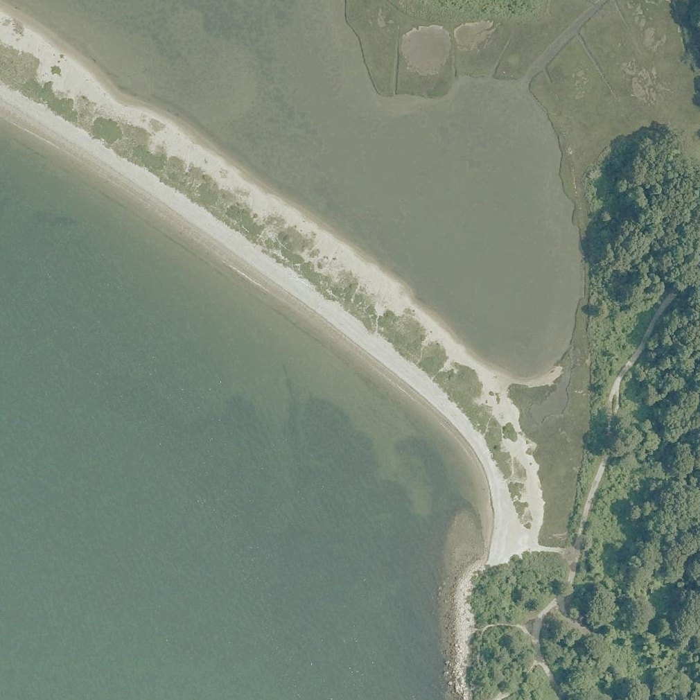 Aerial map of Bluff Point Beach