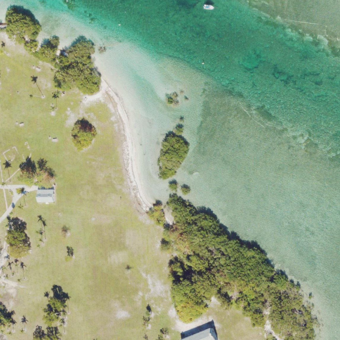 Aerial map of Boca Chita Key Beach