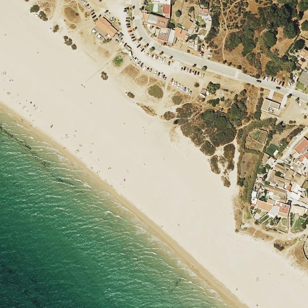 Aerial map of Bolonia Beach
