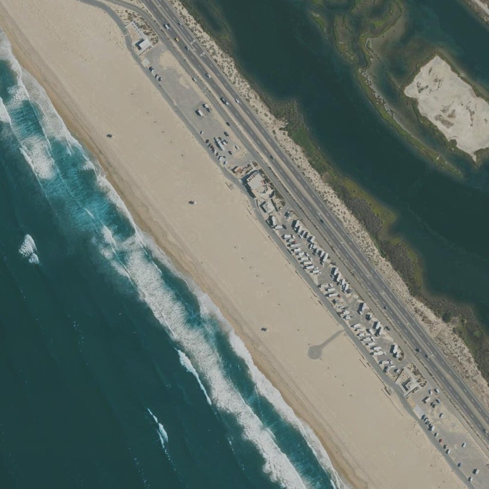 Aerial map of Bolsa Chica State Beach