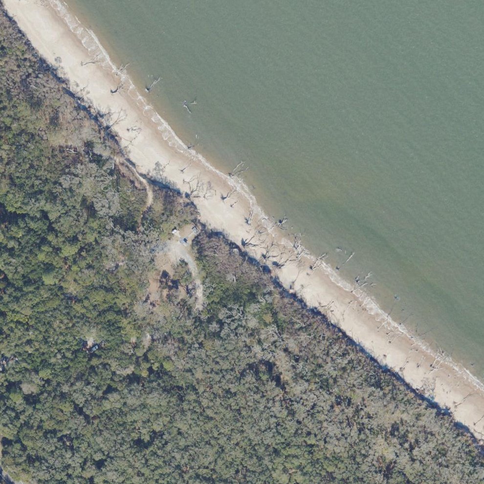 Aerial map of Boneyard Beach