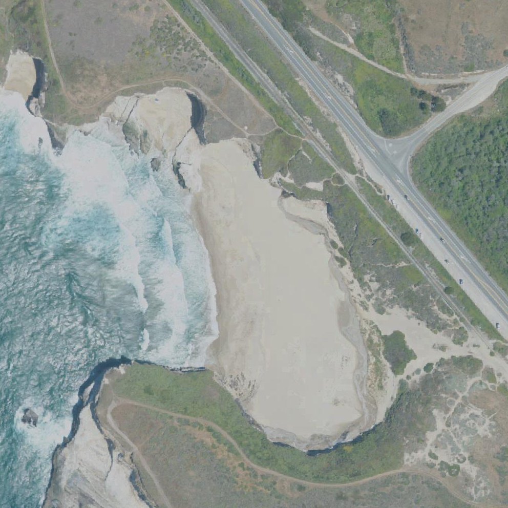 Aerial map of Bonny Doon Beach