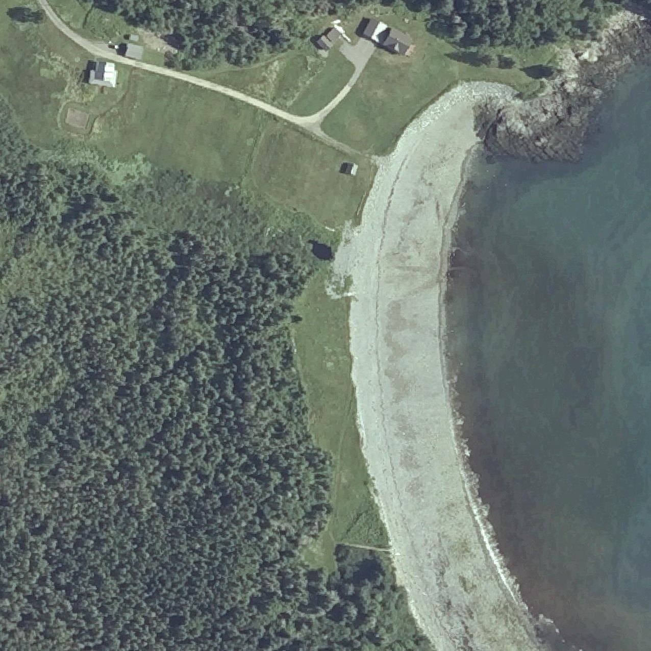 Aerial map of Boot Cove Beach