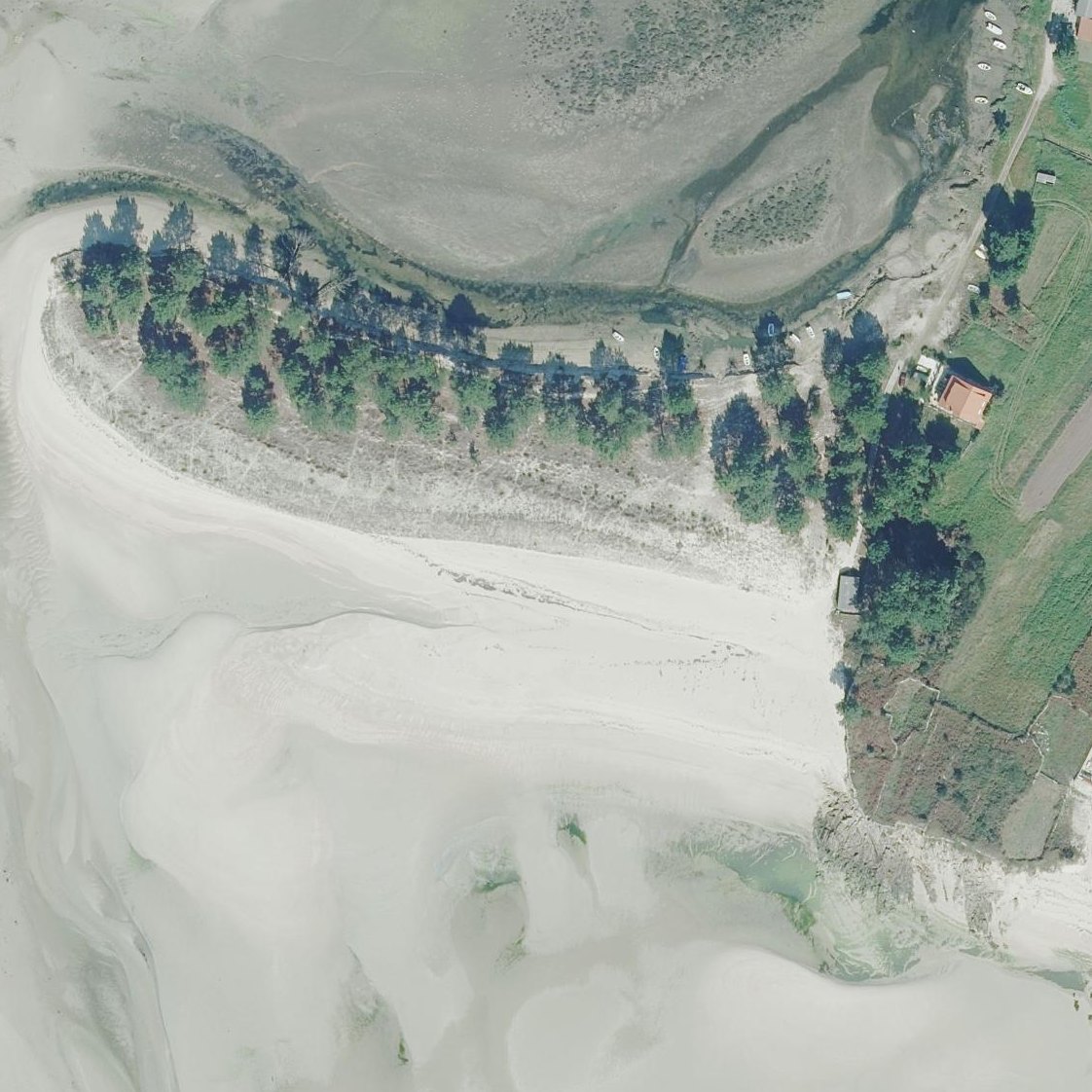 Aerial map of Bornalle Beach