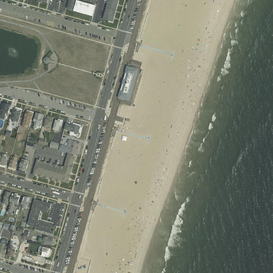 Aerial map of Borough of Belmar Beach Department Office
