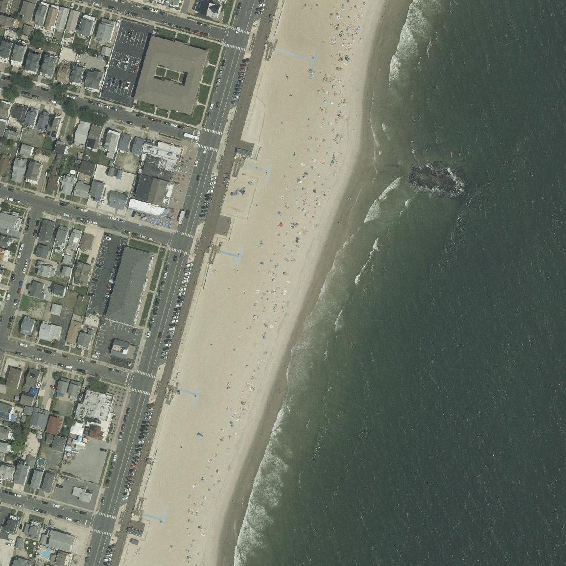 Aerial map of Borough of Belmar Surfing Beach