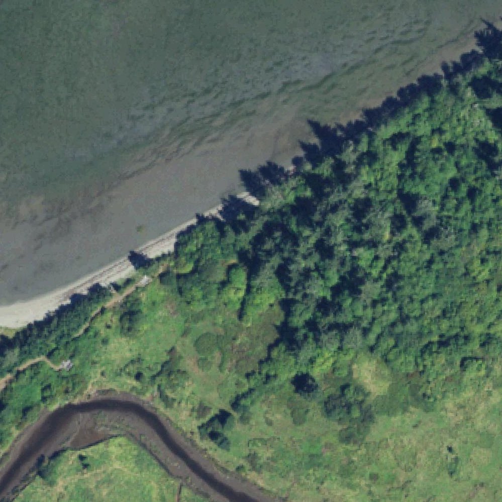 Aerial map of Bottle Beach State Park