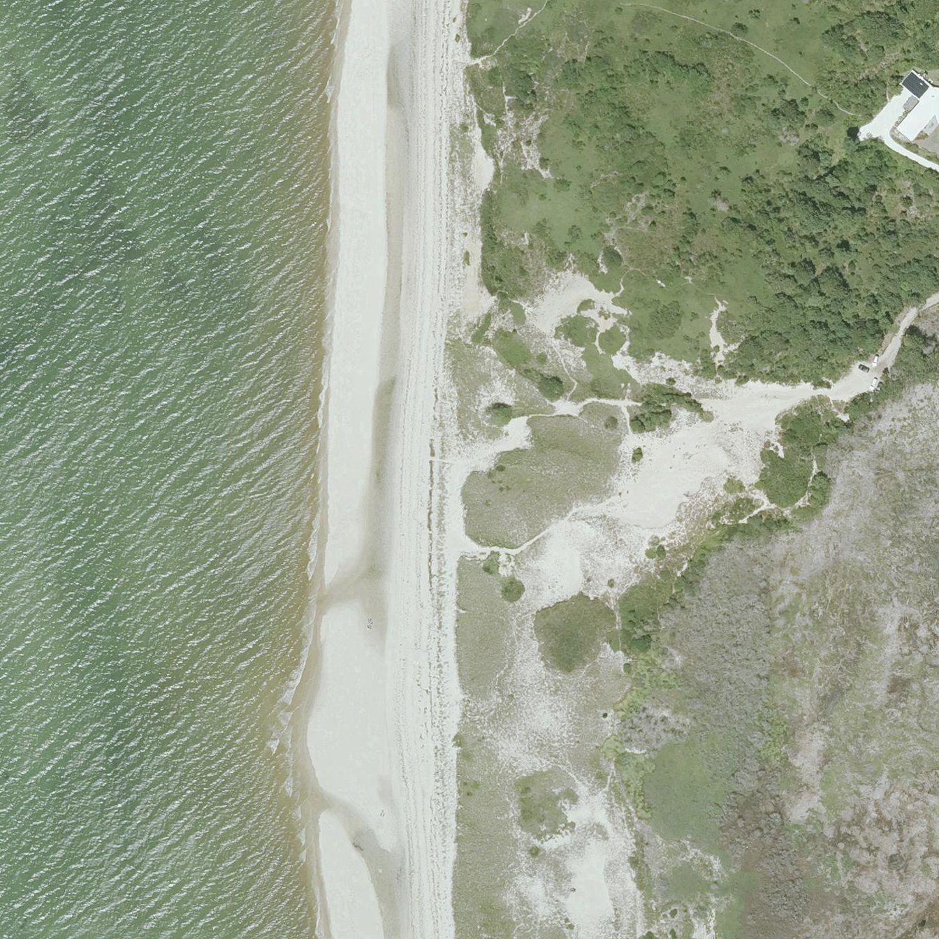 Aerial map of Bound Brook Island Beach