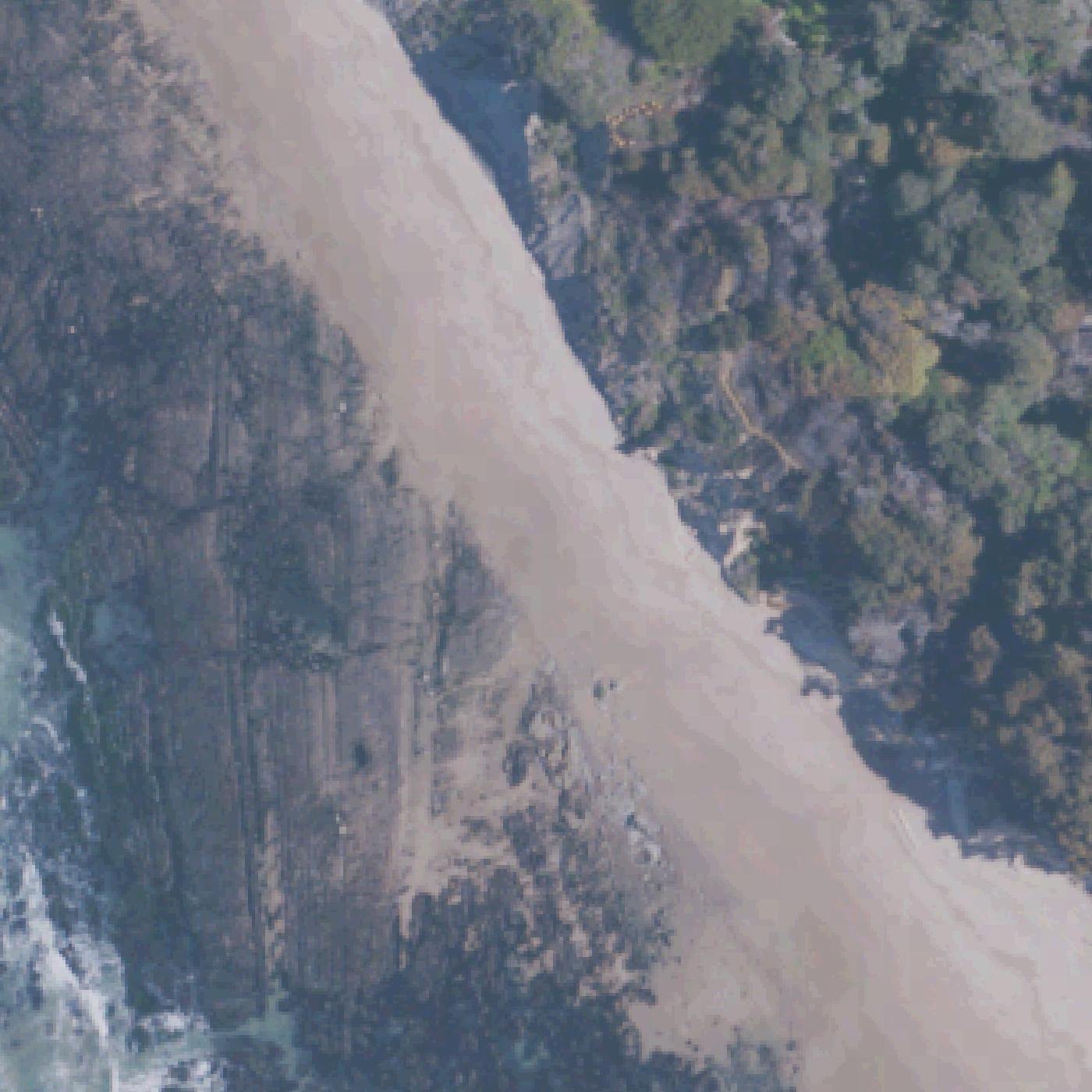 Aerial map of Bowling Ball Beach