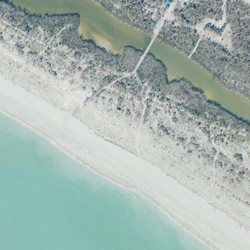 Aerial map of Bowman's Beach