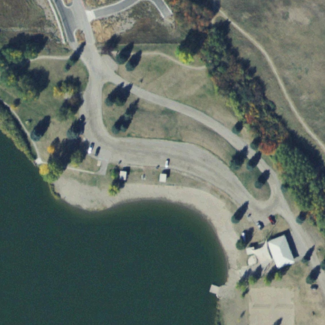 Aerial map of Bozeman Beach