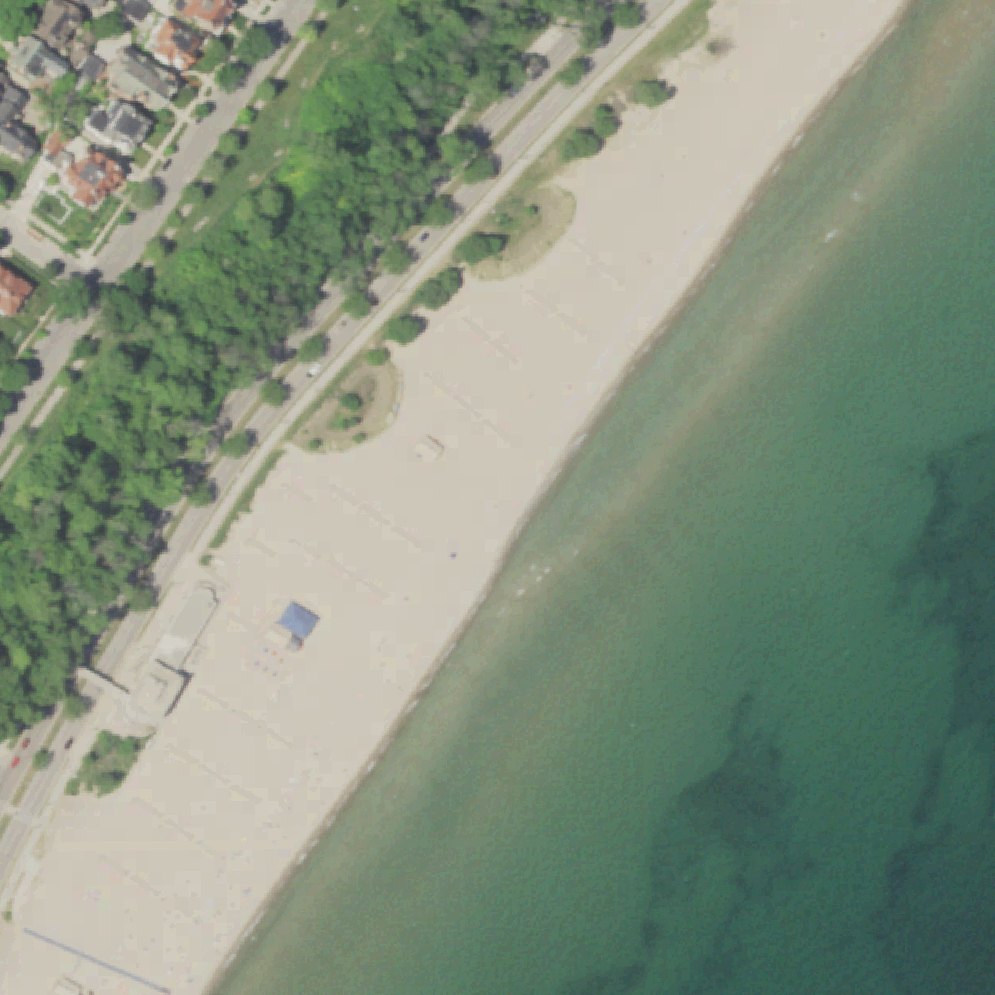 Aerial map of Bradford Beach
