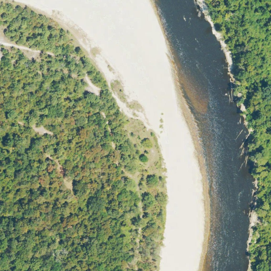 Aerial map of Breakover Sandbar