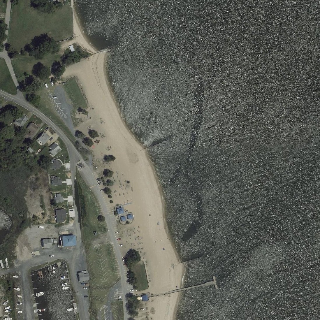 Aerial map of Breezy Point Beach