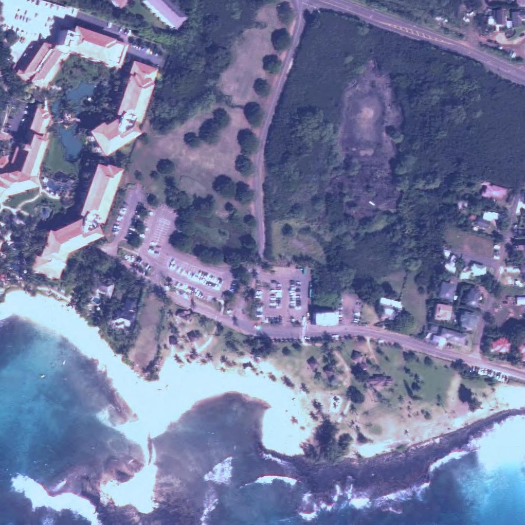 Aerial map of Brennecke Beach