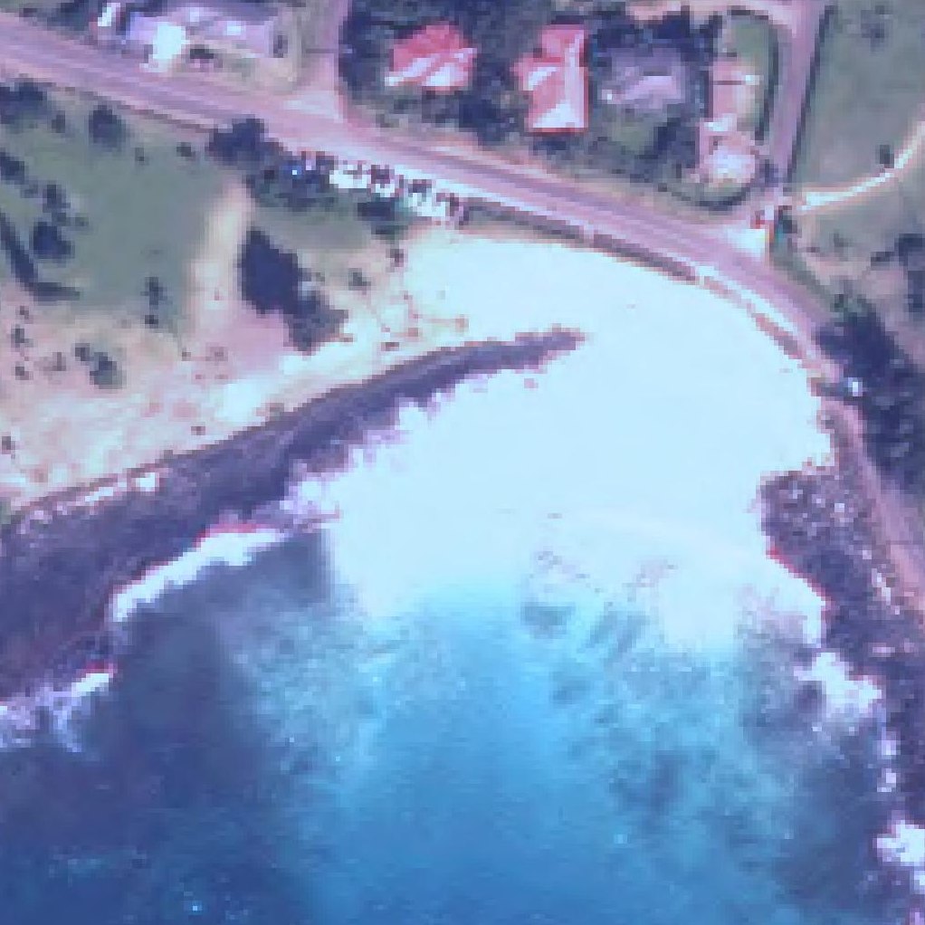 Aerial map of Brennecke's Beach