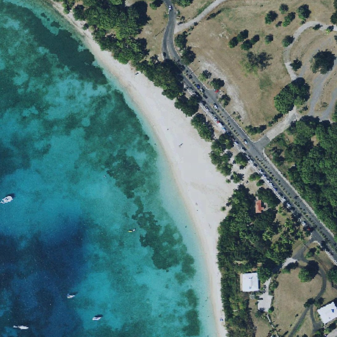 Aerial map of Brewers Bay Beach