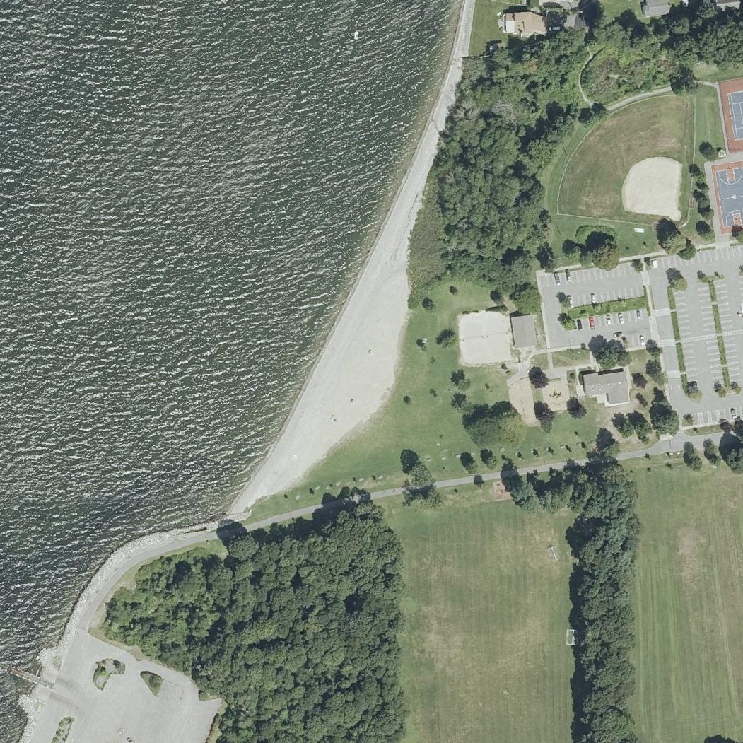 Aerial map of Bristol Town Beach