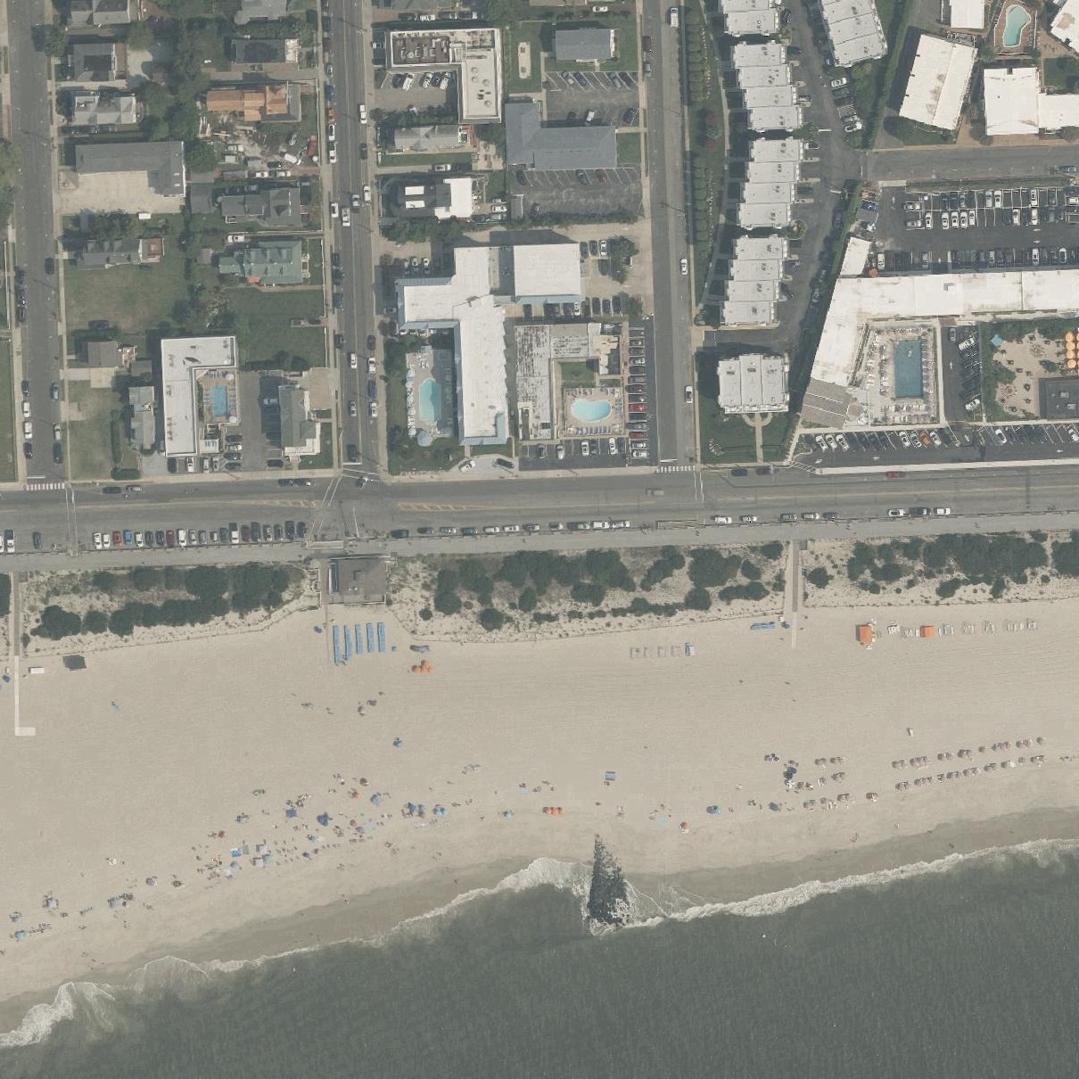Aerial map of Broadway Beach