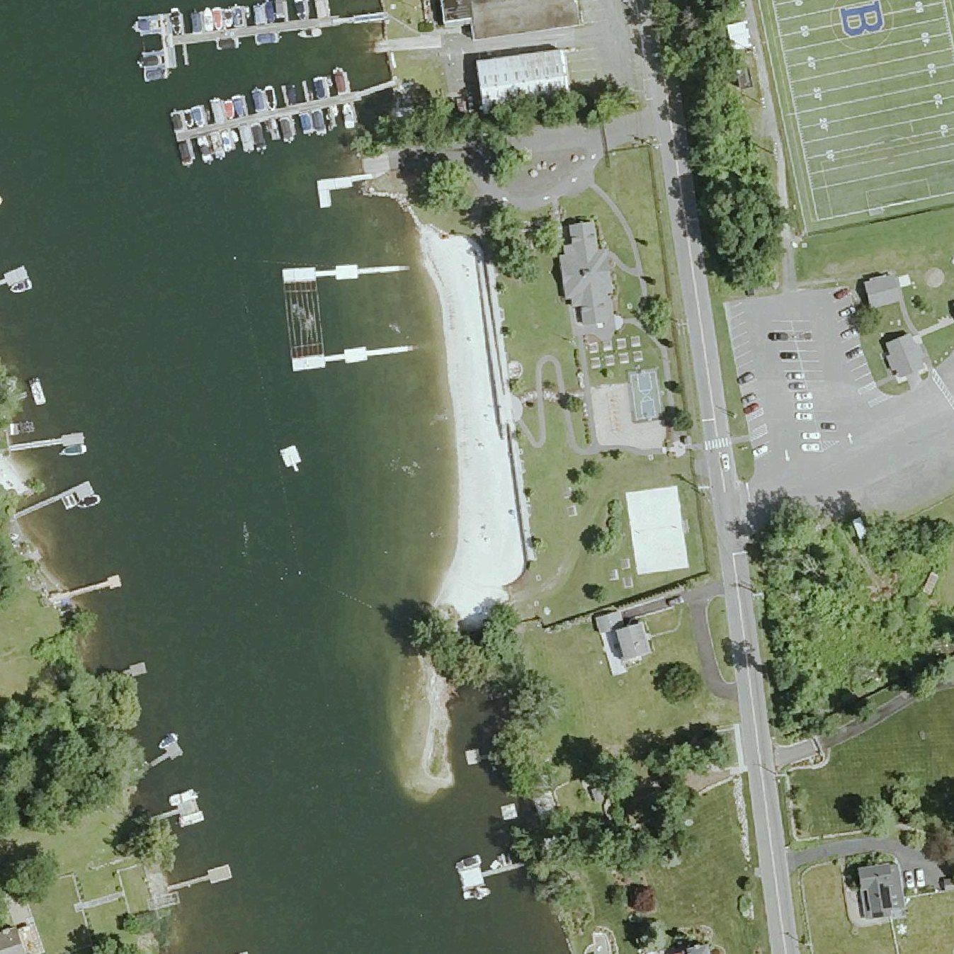Aerial map of Brookfield Town Beach