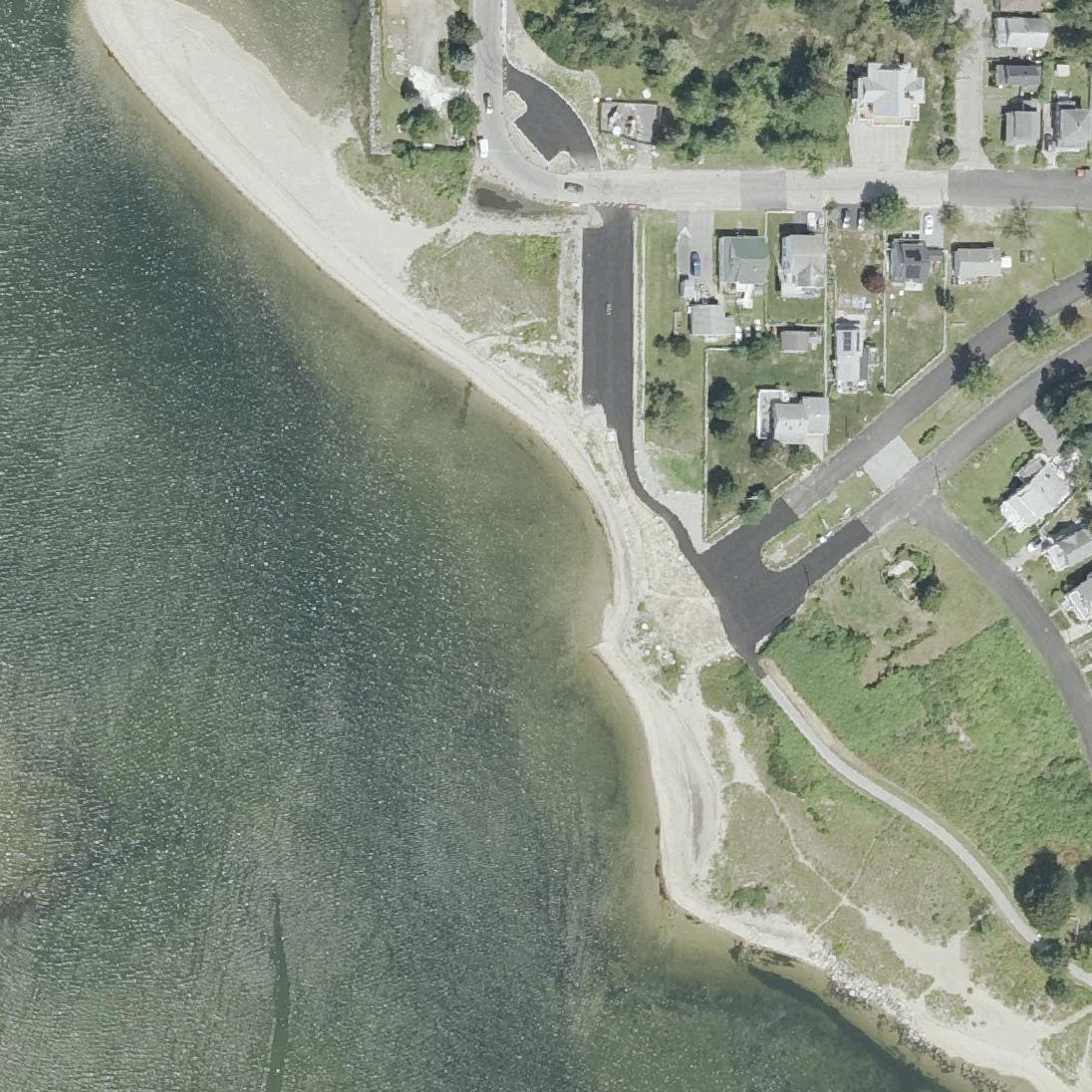 Aerial map of Brushneck Cove Beach