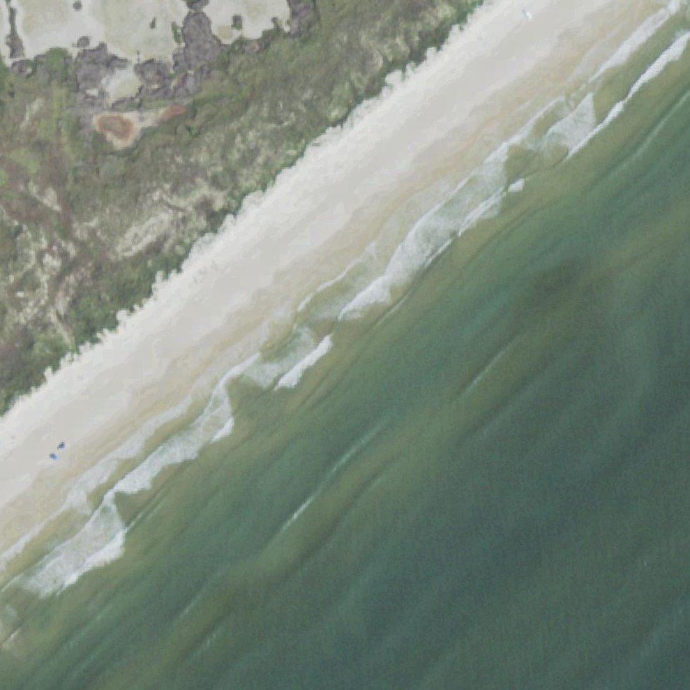 Aerial map of Bryan Beach
