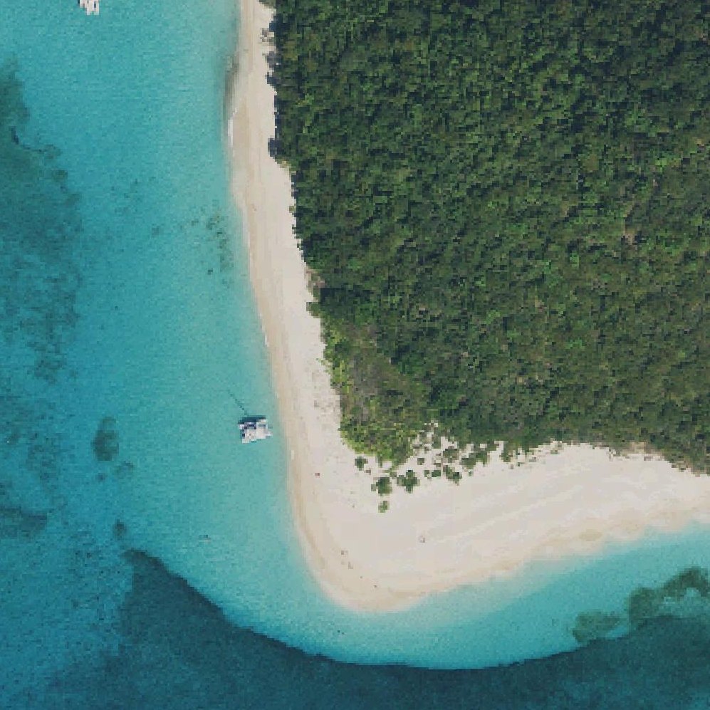 Aerial map of Buck Island Beach