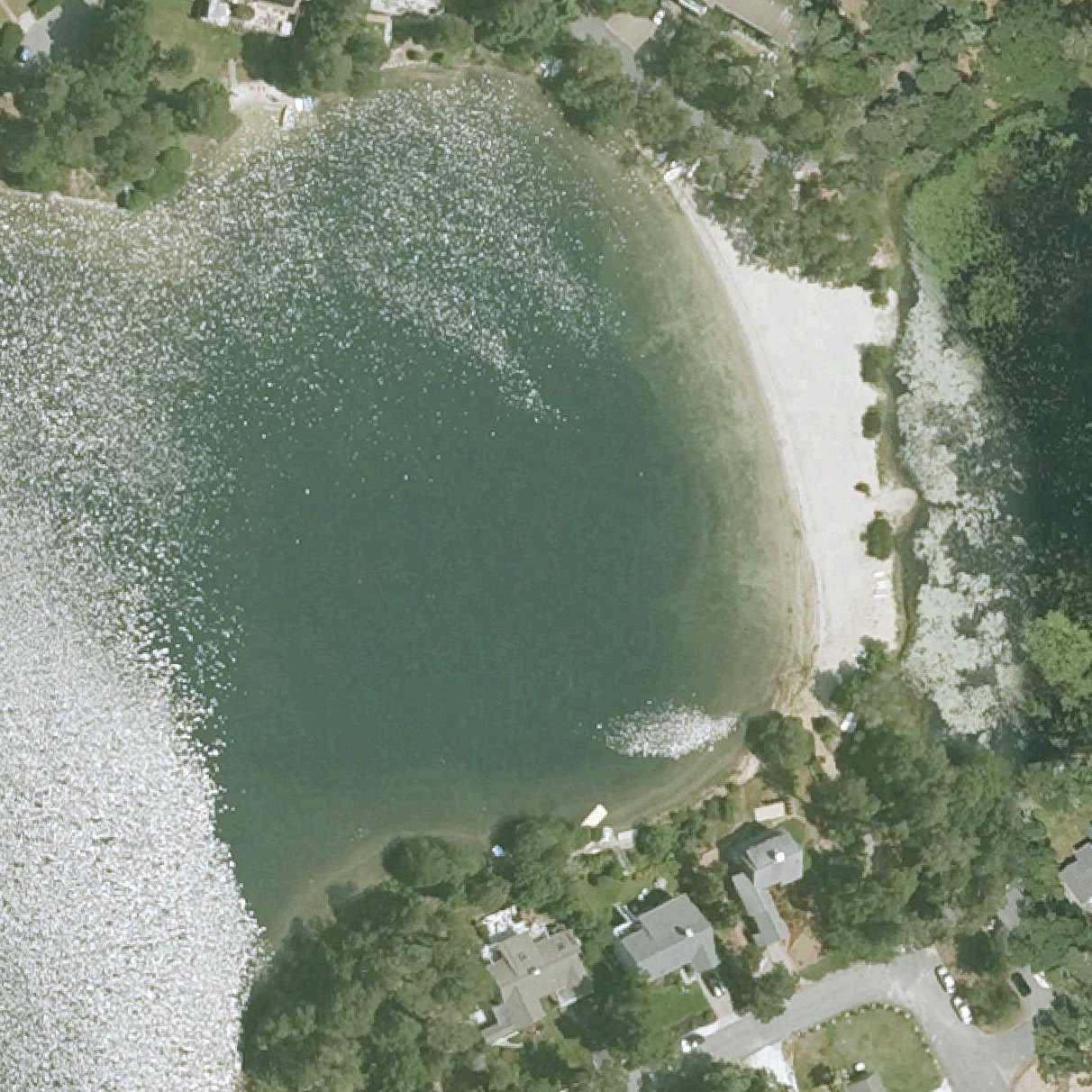 Aerial map of Bucks Pond Beach