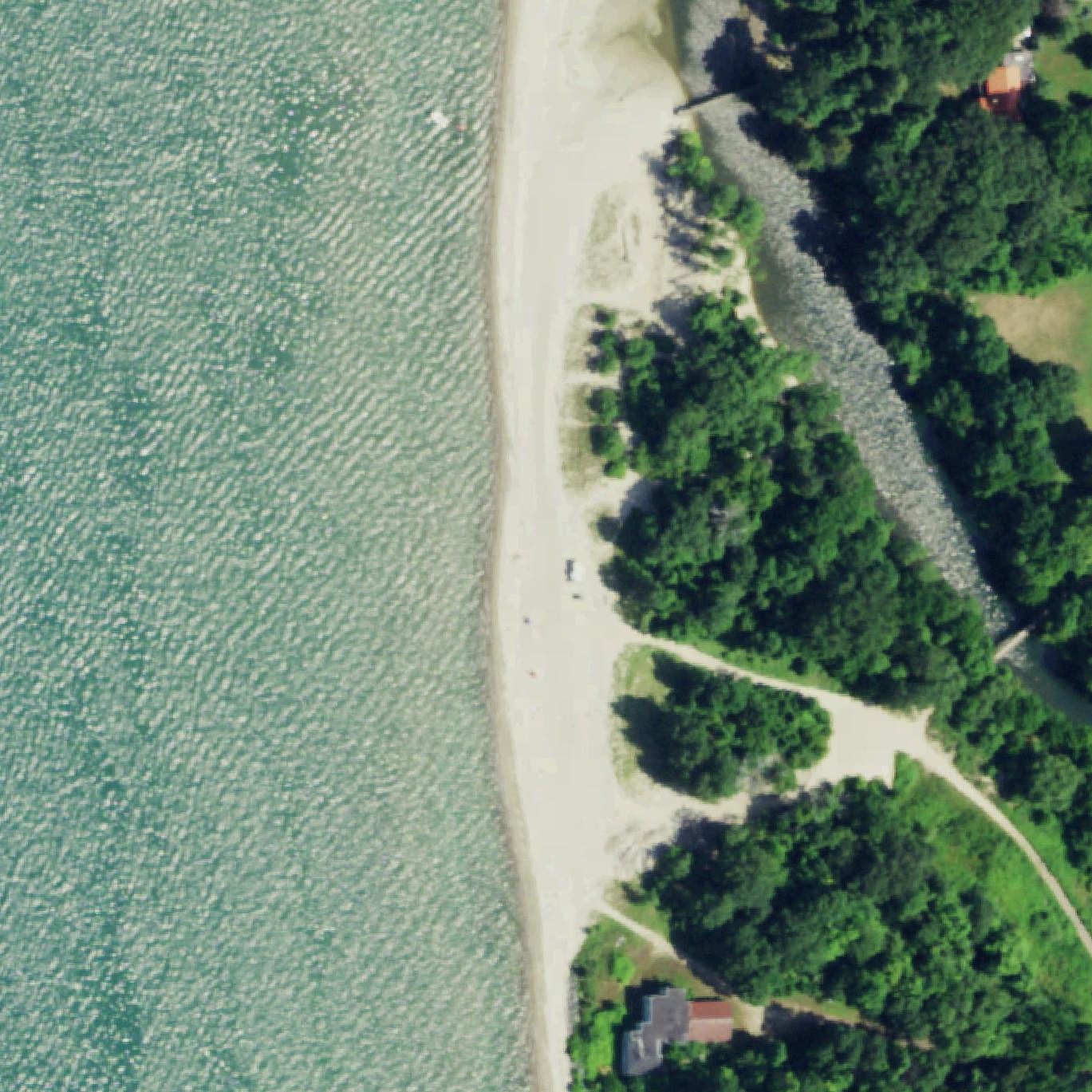 Aerial map of Buffalo Municipal Bathing Beach