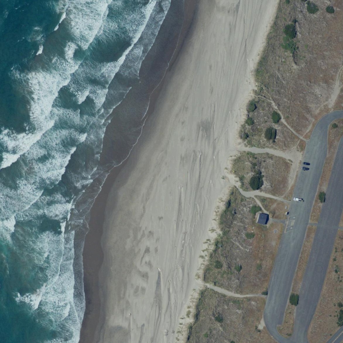 Aerial map of Bullards Beach
