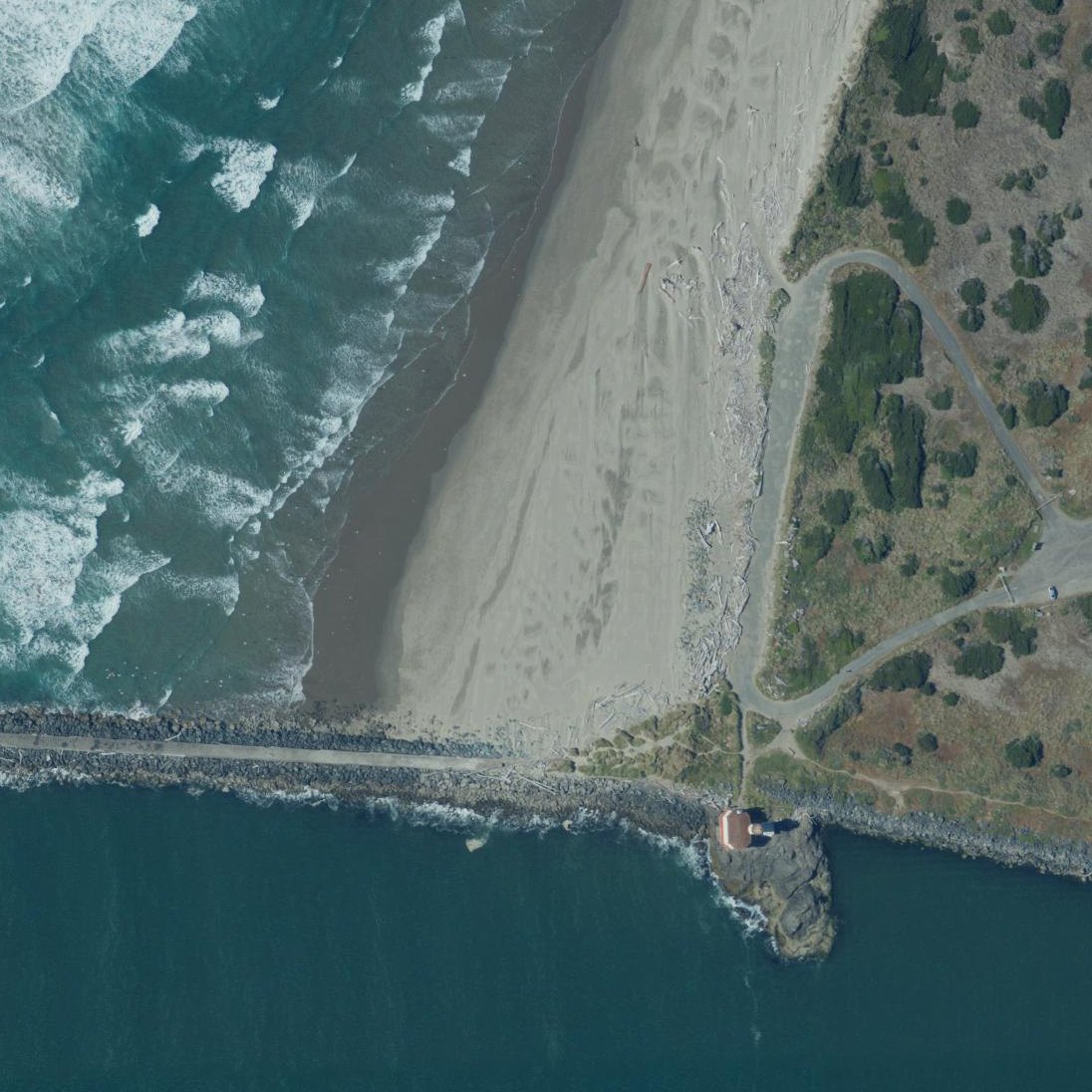 Aerial map of Bullards Beach