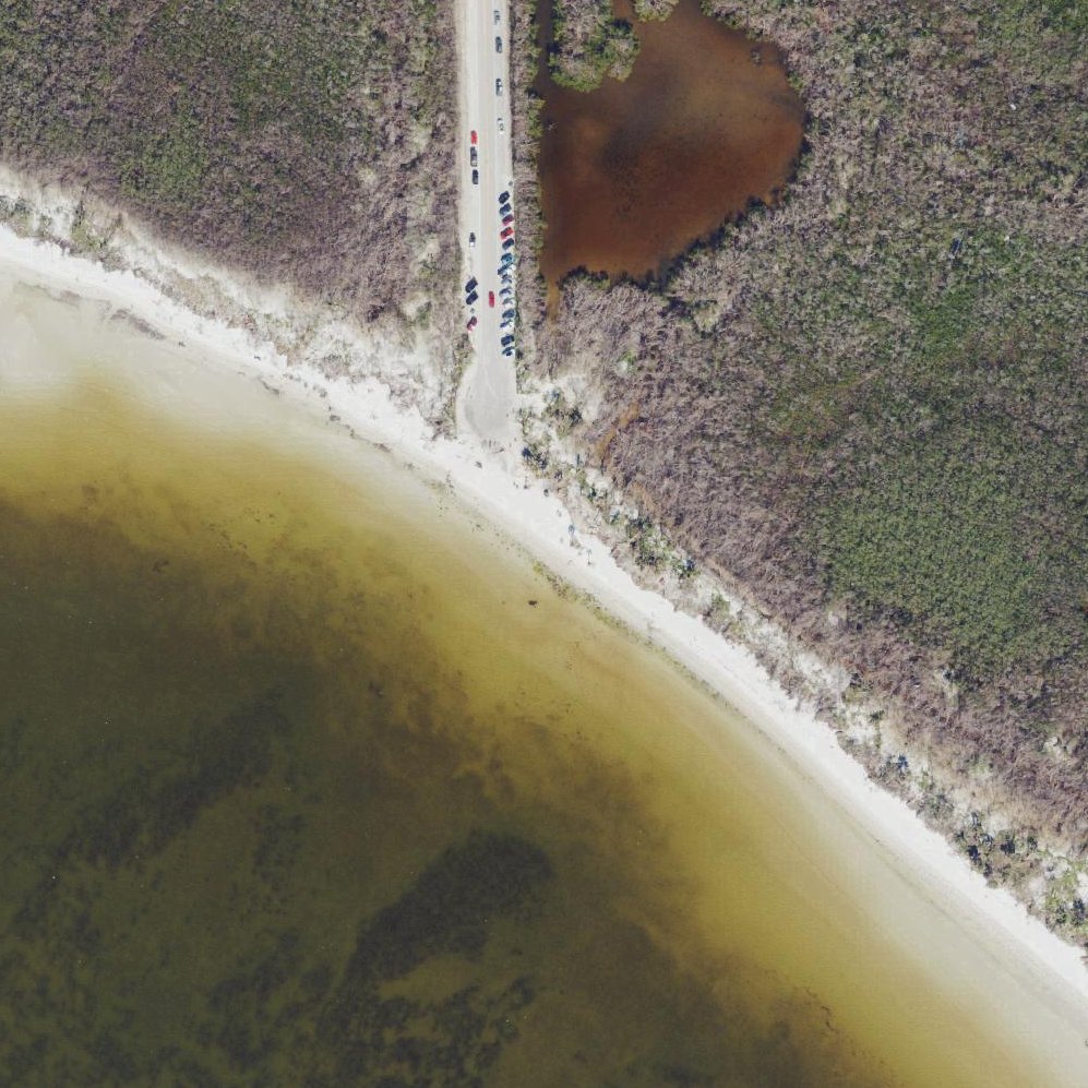 Aerial map of Bunche Beach