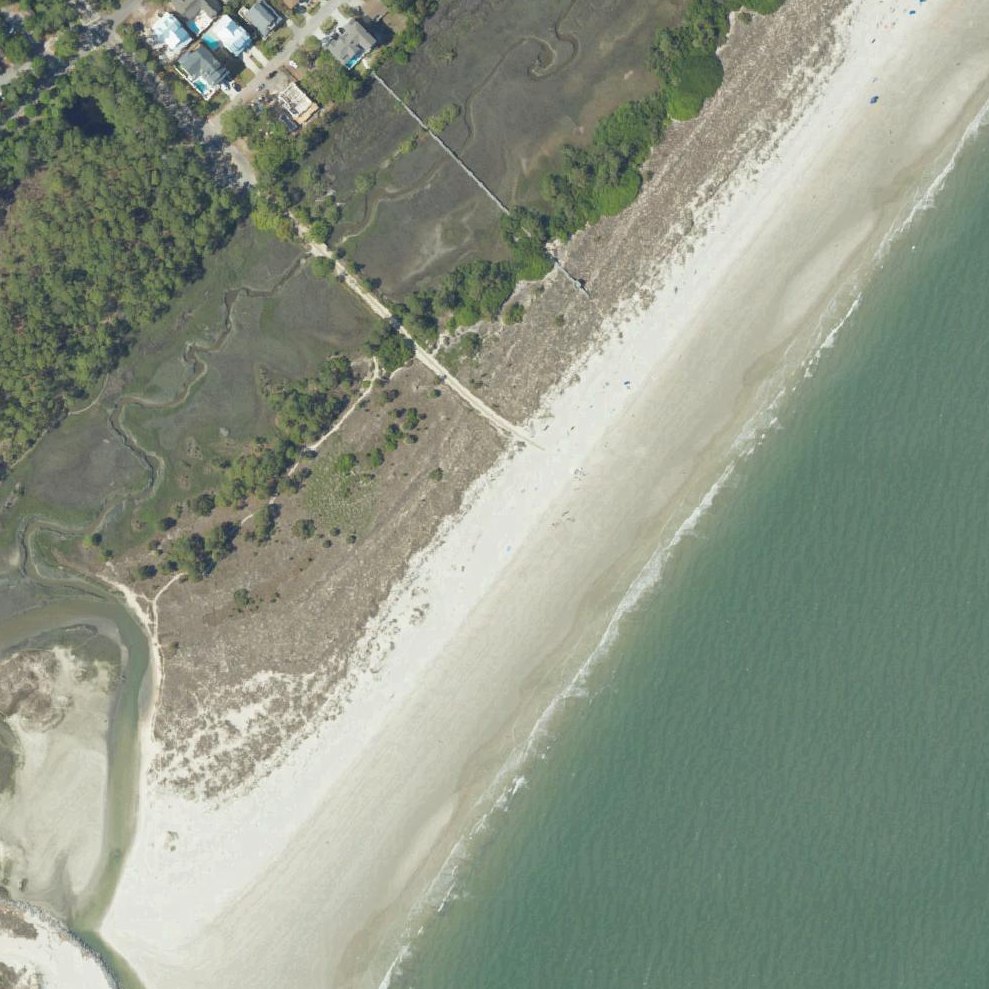 Aerial map of Burkes Beach