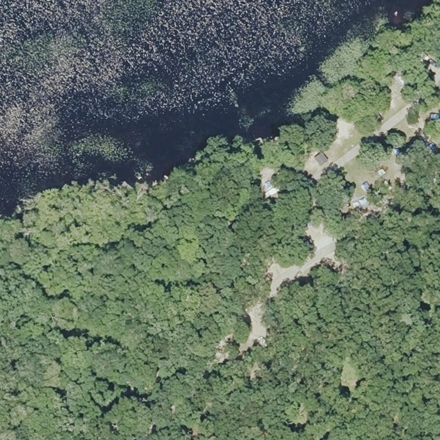 Aerial map of Burlingame State Park Beach