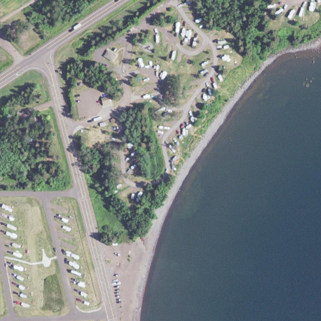 Aerial map of Burlington Bay Beach
