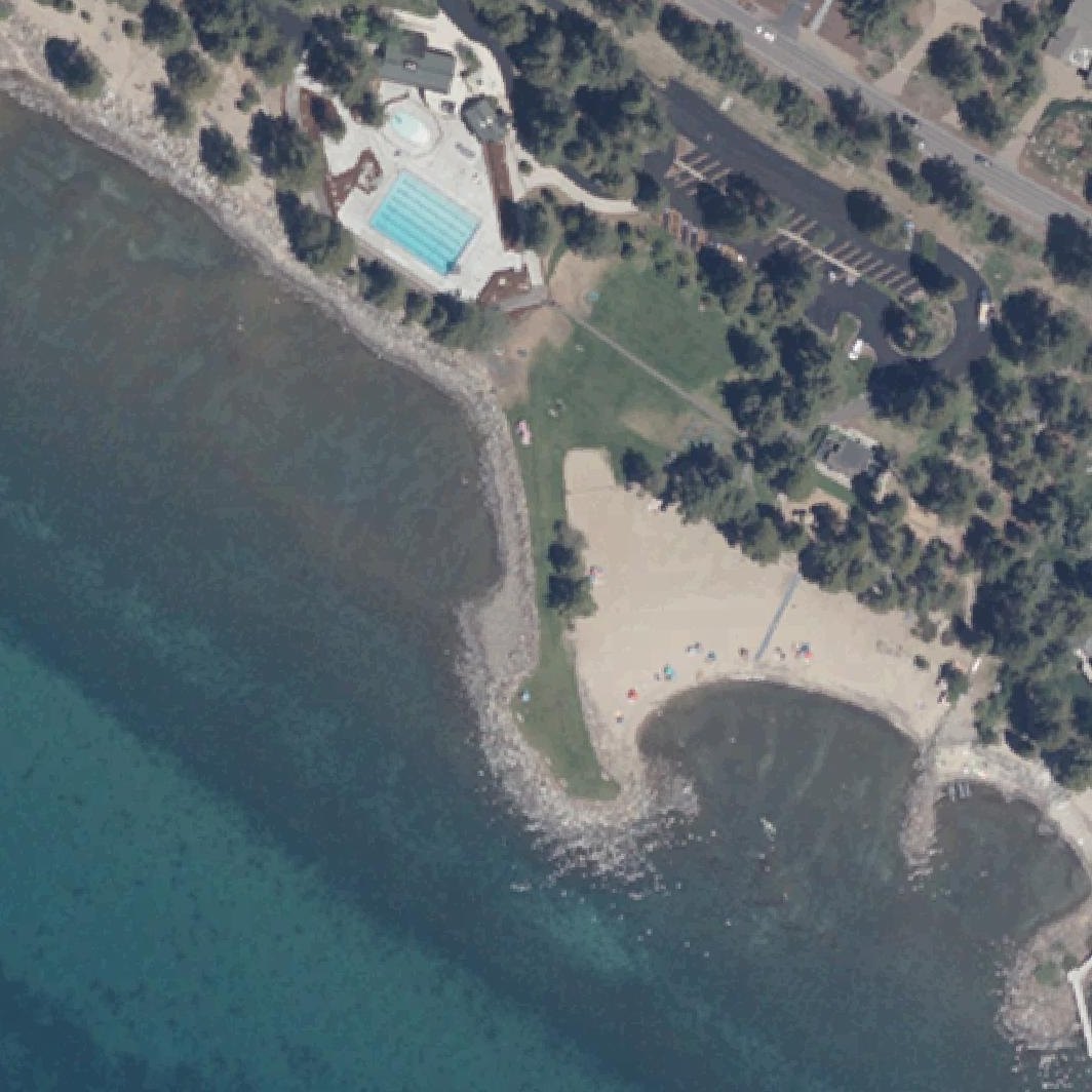 Aerial map of Burnt Cedar Beach
