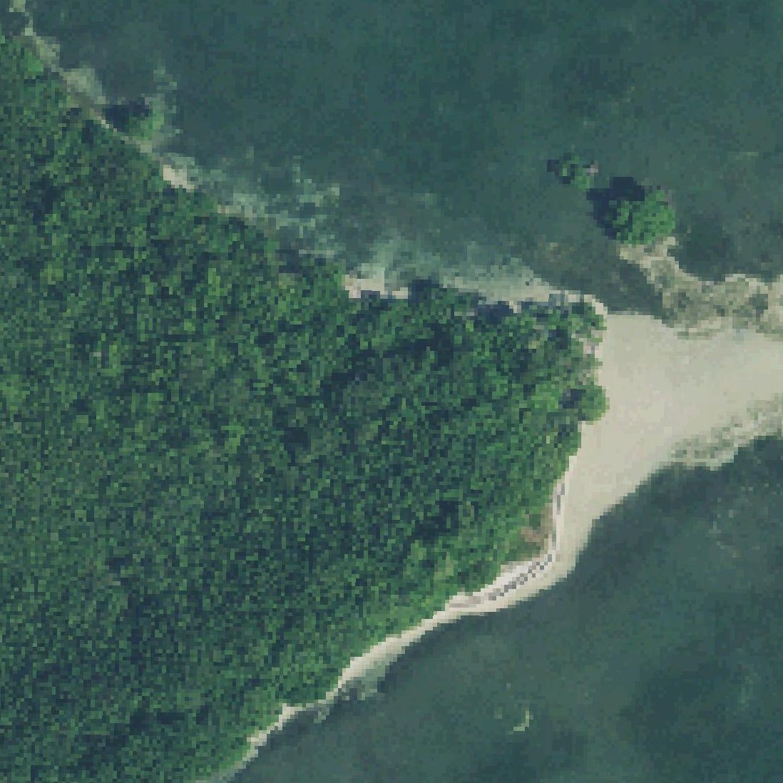 Aerial map of Burro Blanco Beach