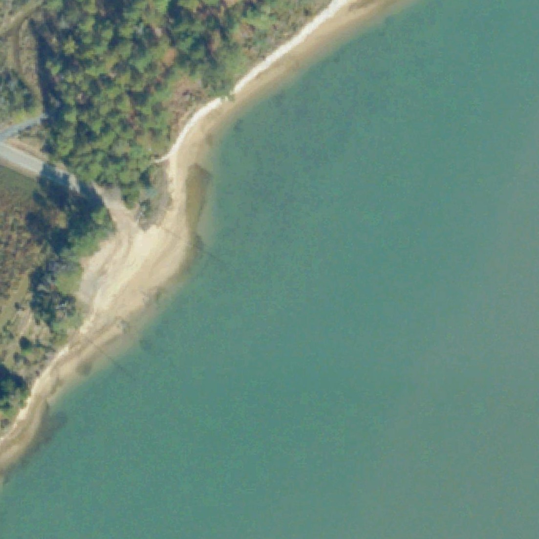 Aerial map of Burtons Shore Beach
