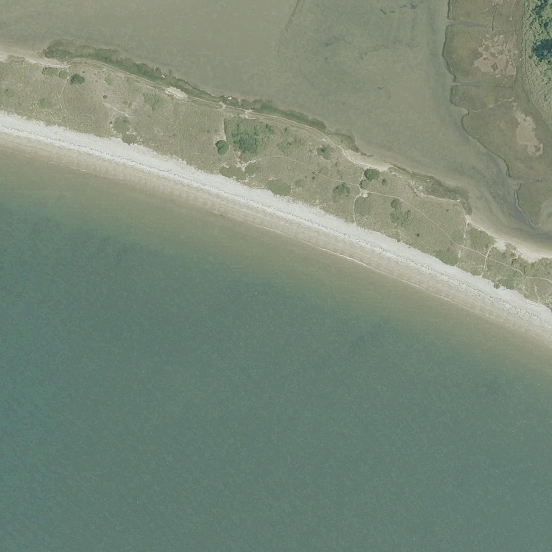 Aerial map of Bushy Point Beach