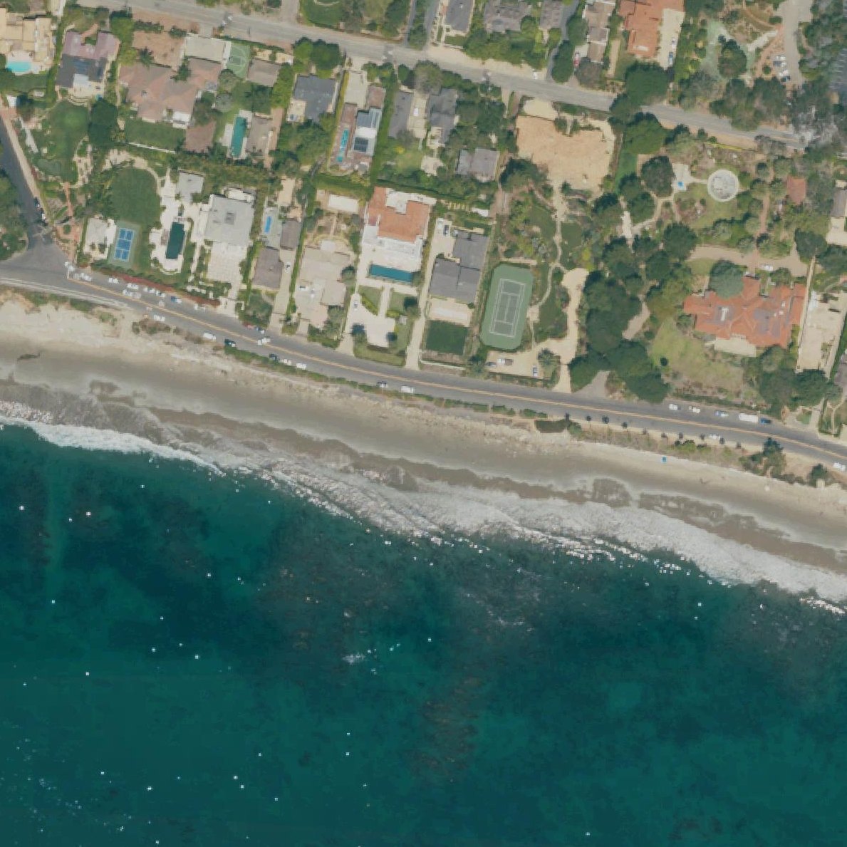 Aerial map of Butterfly Beach